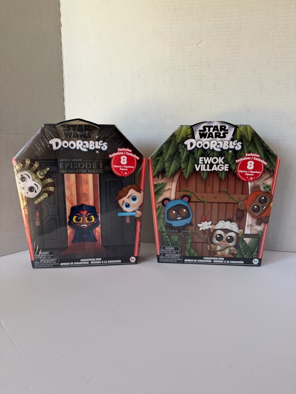 Star Wars Doorables Ewok Village & Episode I Set - Black, Green, Brown